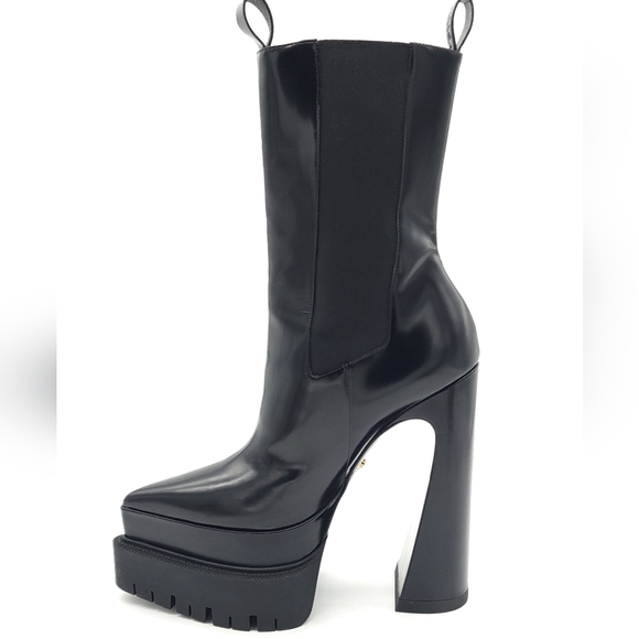 ONE BOOT ONLY Versace Aevitas Pointed-toe Platform Boots Women Size 9.5 EU 40.5 - Picture 3 of 13